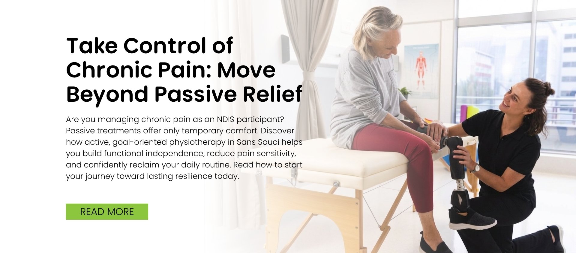 Taking Control of Chronic Pain: Active Physiotherapy Approaches for the Sans Souci NDIS Community cover
